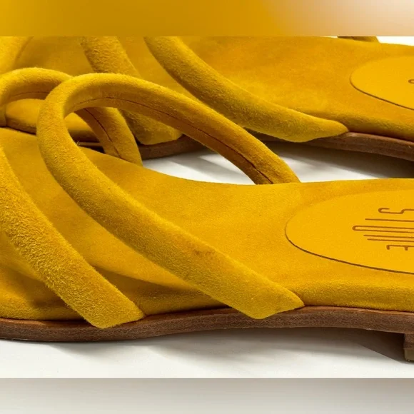 Charlotte Stone Mustard Yellow Sandals - Picture 13 of 14